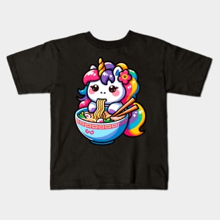 Space Unicorn Ramen Kids T-Shirt